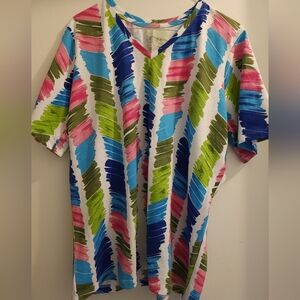 Carroll Reed Colourful Tee. Size xl. Preloved.